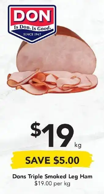 Drakes Dons Triple Smoked Leg Ham offer