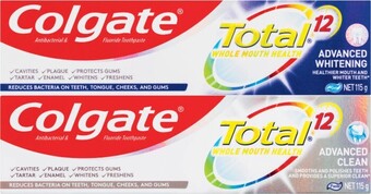Coles Colgate Total Advanced Toothpaste 115g offer