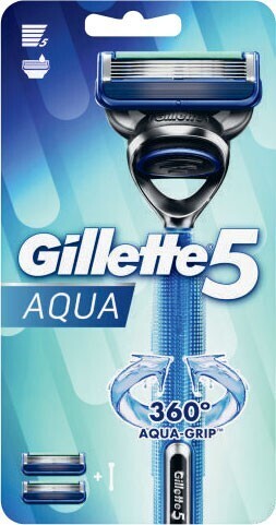 Coles Gillette Aqua 5 Razor Kit & 2 Blades 1 Pack offer