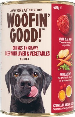 Coles Woofin’ Good Dog Food 400g offer
