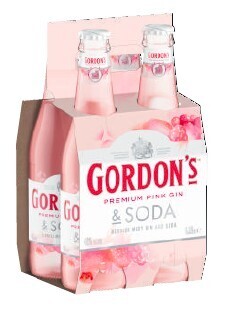 Coles Gordon’s Pink Gin Bottles 4x330mL offer