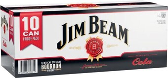 Coles Jim Beam White & Cola Cans 10x375mL offer