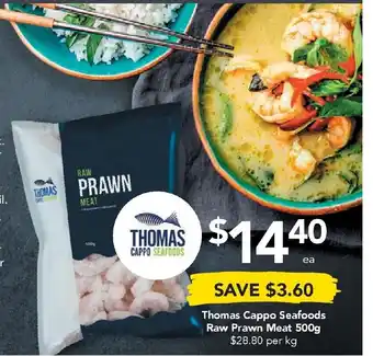Drakes Thomas Cappo Seafoods Raw Meat 500g offer