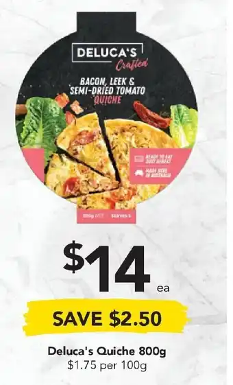 Deluca's Quiches 800g