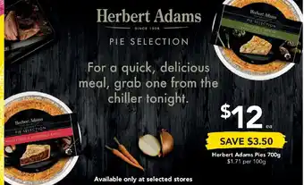 Herbert Adams Pies 700g