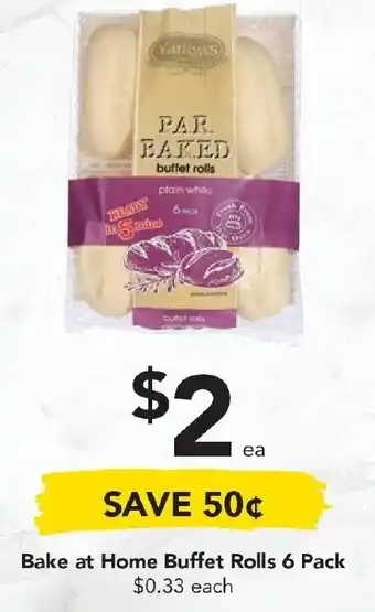 Drakes Bake at Home Buffet Roll 6 Pack offer