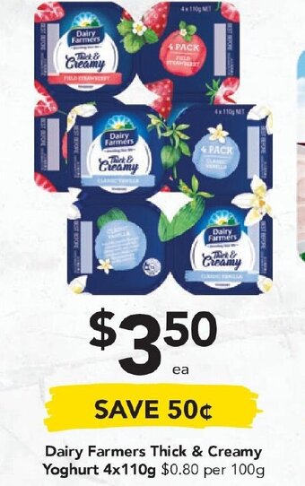 Drakes Dairy Farmers Thick & Creamy Yoghurt 4x110g offer