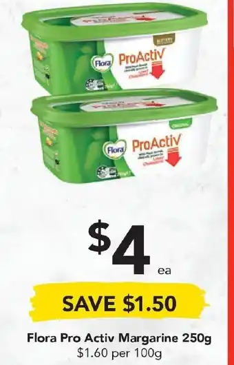 Drakes Flora Pro Activ Margarine 250g offer