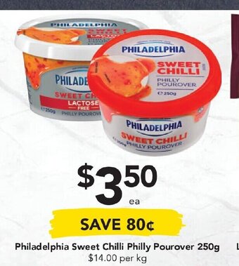 Drakes Philadelphia Sweet Chilli Philly Pourover 250g offer