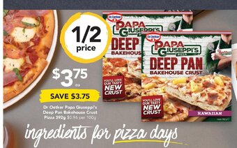 Drakes Dr Oetker Papa Giuseppi's Deep Pan Bakehouse Crust Pizza 392g offer