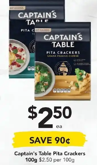 Drakes Captain's Table Pita Crackers 100g offer