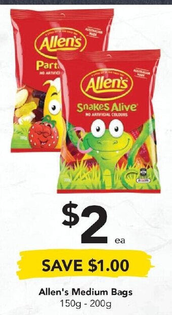 Drakes Allen's Medium Bags 150g-200g offer