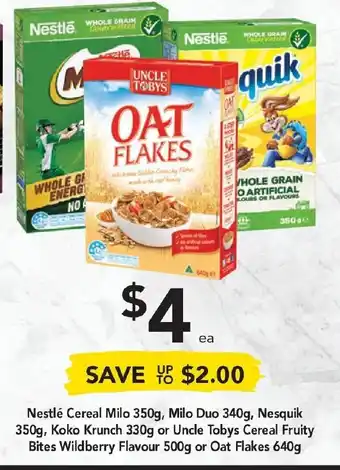 Drakes Nestlé Cereal Milo 350g offer