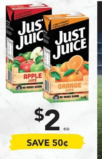 Drakes Just Juice Orange/Apple Juice offer