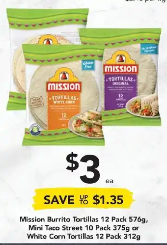 Drakes Mission Burrito Tortillas 12 Pack 576g offer