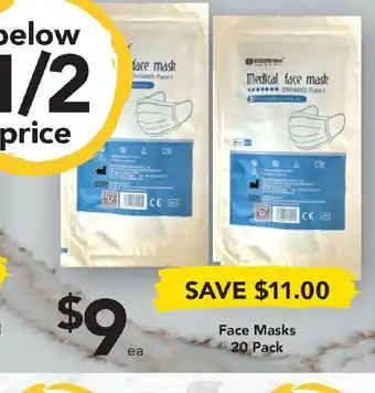 Face Masks 20 Pack