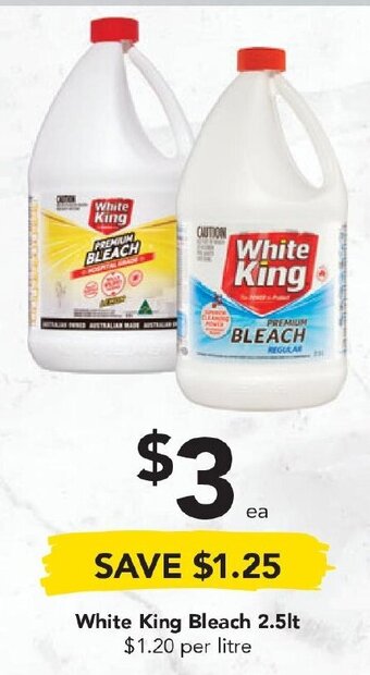 Drakes White King Bleach 2.5lt offer