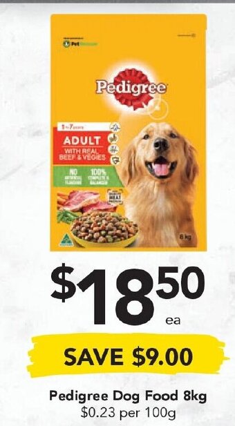 Drakes Pedigree Dog Food 8kg offer