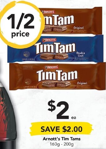 Drakes Arnott's Tim Tams 160g-200g offer