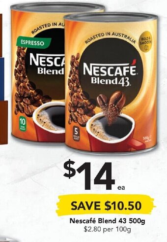 Drakes Nescafé Blend 43 500g offer