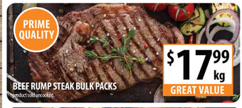 Supabarn Beef Rump Steak Bulk Packs offer