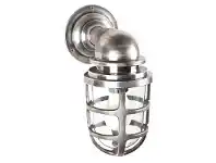 LivingStyles Porto Metal Bunker Wall Lantern - Antique Silver offer