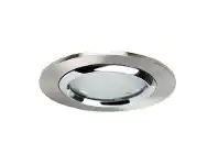 LivingStyles Vida Glass Covered Downlight - Brushed Chrome (Oriel Lighting) (LF4583BCH) offer