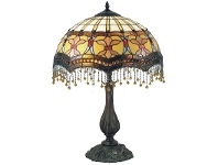 LivingStyles Madonna Tiffany Style Stained Glass Table Lamp, Medium offer