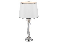 LivingStyles Diana Glass Base Table Lamp, Chrome offer