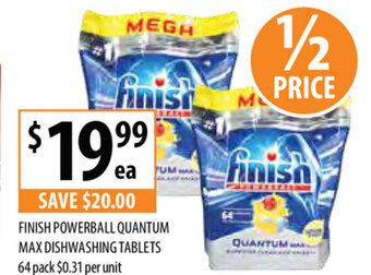 Supabarn Finish Powerball Quantum Max Dishwashing Tablets 64 pack offer