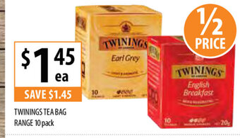 Supabarn Twinings Tea Bag Range 10 Pack offer