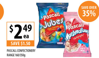 Supabarn Pascall Confectionery Range 160/350g offer