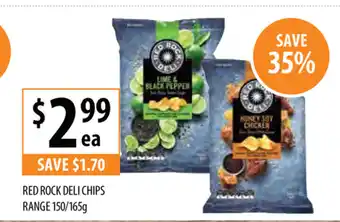 Supabarn Red Rock Deli Chips Range 160/165g offer