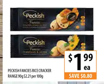 Supabarn Peckish Fancies Rice Cracker Range 90g offer
