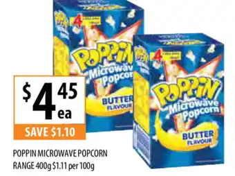 Poppin Microwave Popcorn Range 400g