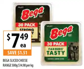 Supabarn Bega Sliced Cheese Range 500g offer