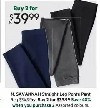 Harris Scarfe Savannah Straight Leg Ponte Pant offer