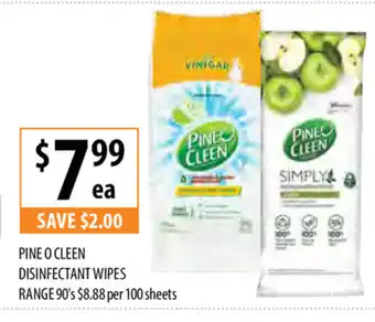 Supabarn Pine O Clean Disinfectant Wipes Range 90's offer