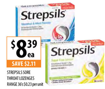 Supabarn Strepsils Sore Throat Lozenges Range 36's offer