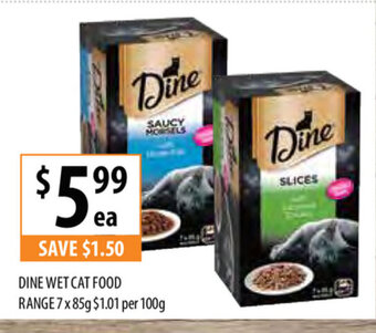 Supabarn Dine Wet Cat Food Range 7x85g offer