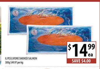 Supabarn IL Pescatore Smoked Salmon 300g offer