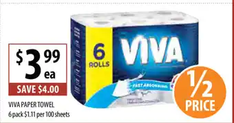 Supabarn Viva Paper Towel 6Pack offer