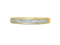 Bevilles Jewellery 9ct Yellow Gold Channel Set Ring offer