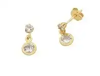 Bevilles Jewellery 9ct Yellow Gold Silver Filled Stud Drop Earrings offer