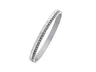 Bevilles Jewellery Stainless Steel Ball & Crystal Row Bangle offer