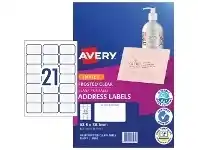 Officeworks Avery Inkjet Mailing Labels Clear 25 Sheets 21 Per Page offer