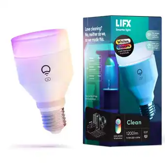 JB Hi-Fi LIFX Clean A60 Colour 1200lm E27 Smart Bulb (Anti-Bacterial) offer