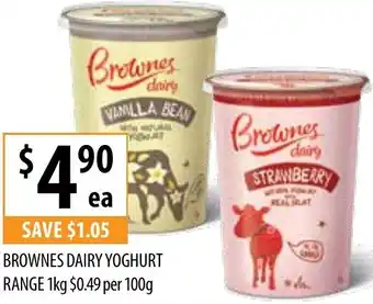 Brownes Dairy Yoghurt Range 1kg