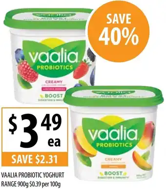 Friendly Grocer Vaalia Probiotic Yoghurt Range 900g offer