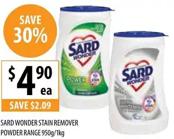Sard Wonder Stain Remover Powder Range 950g